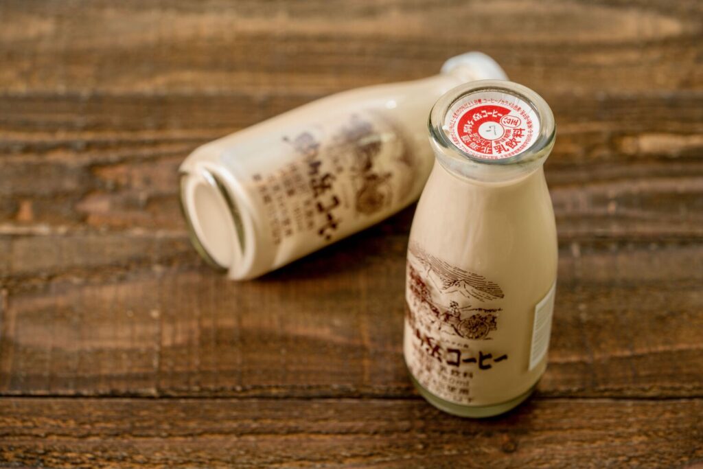 昔ながらの牛乳瓶,駒ヶ岳珈琲