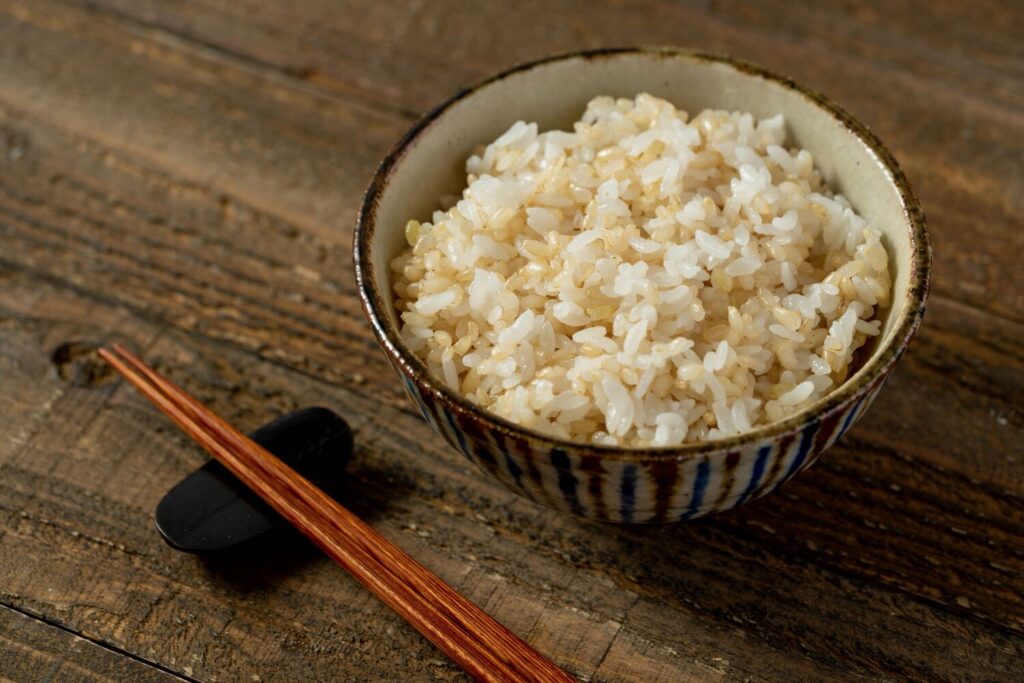 玄米と白米をブレンドして炊いたご飯