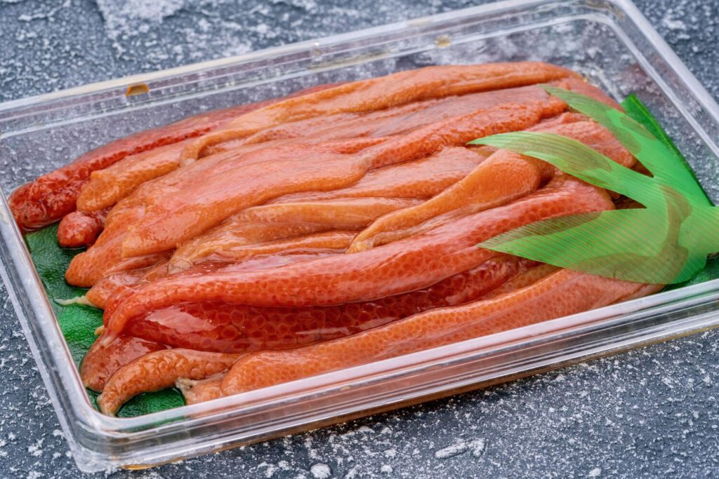 北海道産の鮭鱒子