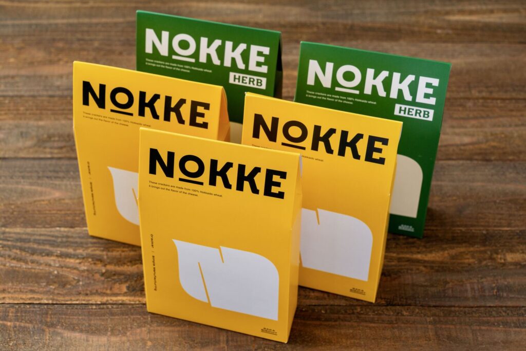 チーズやワインによく合うクラッカーNOKKE3箱とNOKKE HERB2箱,ノッケ,北海道産クラッカー